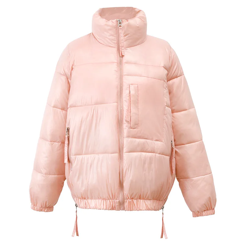 

Fashion Lightweight Cotton Padded Jacket Women's Short 2021 Winter Loose Casual Bread Coat Thick Warm Parka Female Clothing S221