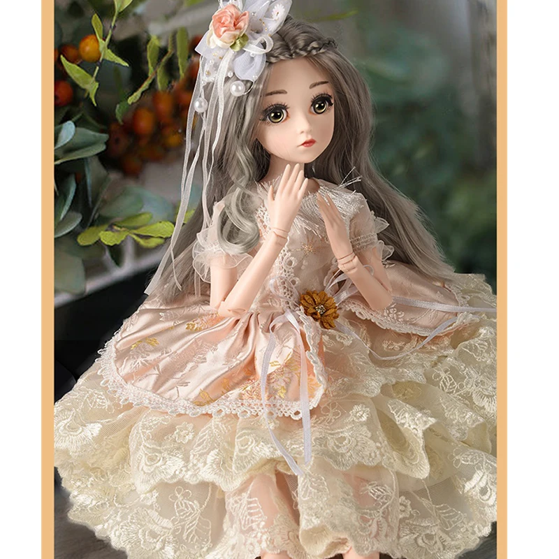 As picture BJD куклы 26 подвижные Соединенные тело 3D глаза свадебное платье одежда девушка кукла с обувью Аксессуары куклы игрушки для девочек подарок - Цвет: As picture