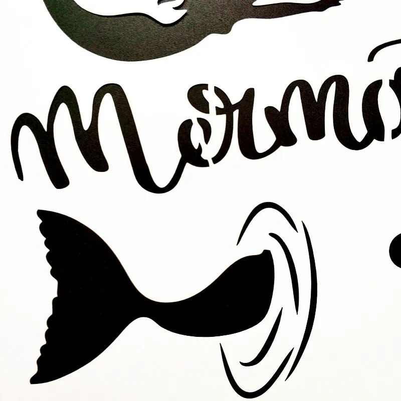 Многоразовые трафареты с рисунком русалки для творчества шаблоны стен мебели