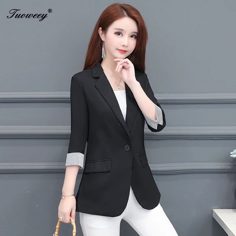

Office Lady Work Wear Formal Women Jackets Slim OL Female Coat Long Sleeve Spring Autumn Plus Size Ladies Coats