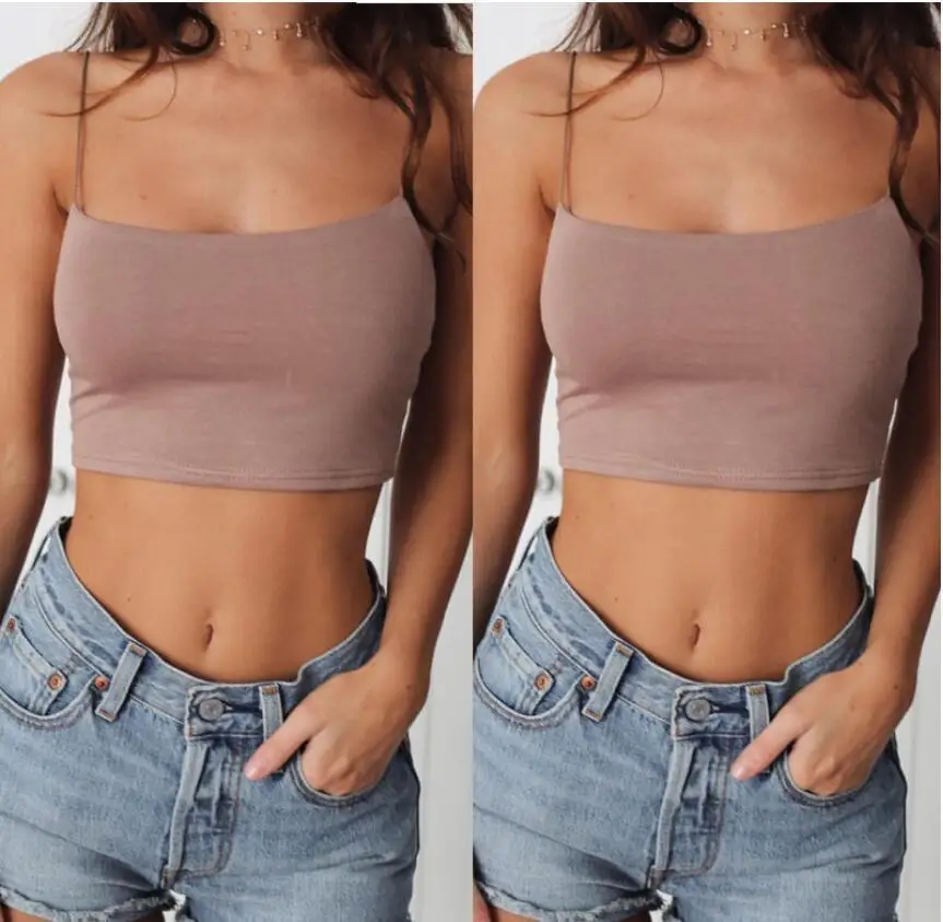

Sexy Tank Top Black Halter Crop Tops Women Summer Camis Backless Camisole Fashion Casual Tube Top Female Sleeveless Cropped Vest