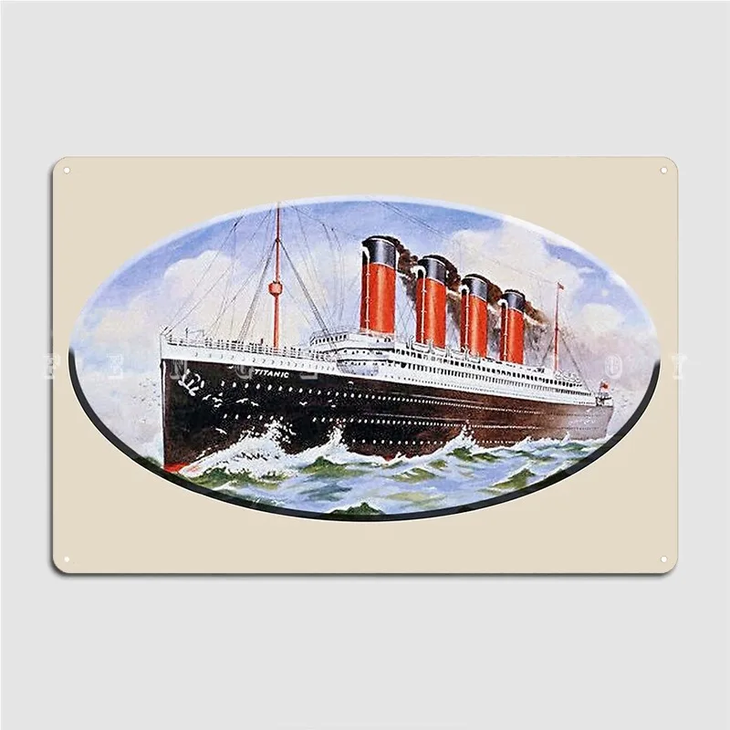 

Titanic Illustration 1912 Metal Plaque Poster Cinema Kitchen create Kitchen Plaques Tin sign Posters