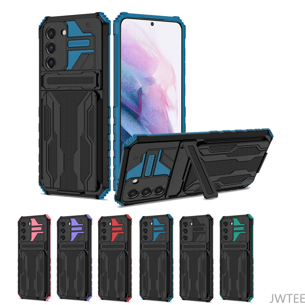 

King Kong Military Card Stand Holder Mobile Phone Case Cover for Samsung S21 Ultra S20 FE Note20 Ultra A52 A72 A12 A22 A03s A21s