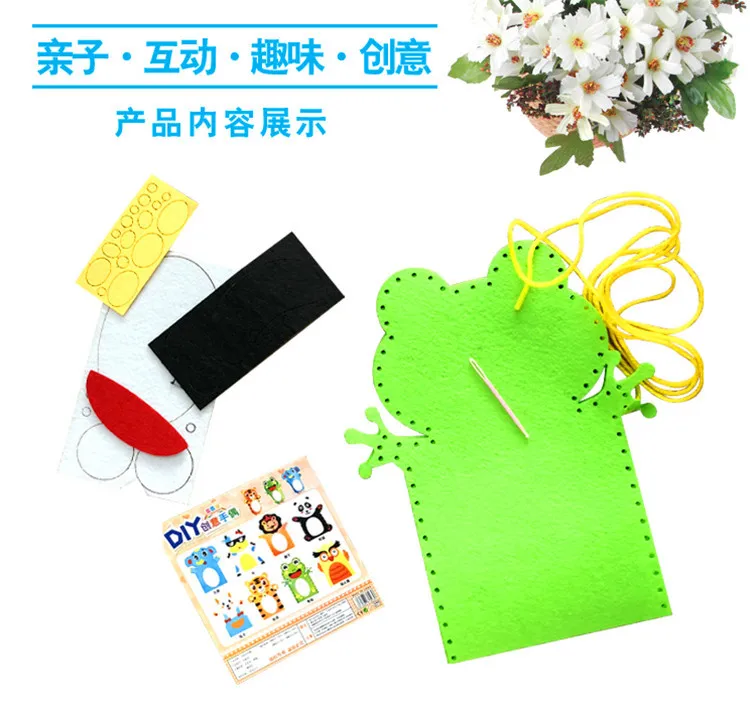 

1PC DIY Handmade Cartoon Animals Nonwoven Fabric Glove Kids Finger Education Learning Craft Toys Fun Gadgets Children Toys