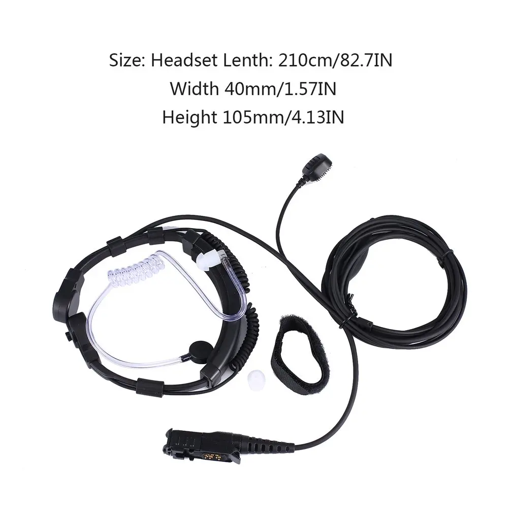 XQF Throat Mic Microphone Air Tube Earpiece PTT Earphone for Motorola Tetra Walkie Talkie MTP3250 MTP3100 DP2400 CB Radio | Мобильные