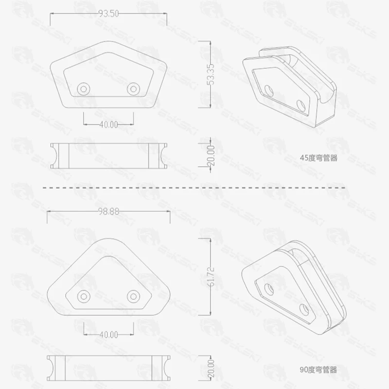 Bykski пластиковые водяного охлаждения Бендер инструменты для OD14mm акриловые