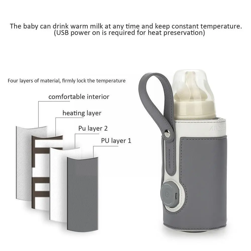 

Baby Warm Milk Bag Usb Car Baby Bottle Warmer Constant Heating Temperature For Bottles 55-80mm Baby Thermostat Heating Cup I9h8