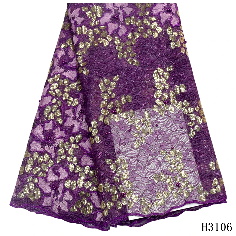 

Nigerian Lace 2020 High Quality Newest African Lace Bead Tulle Lace Fabric Green Embroidered Stones French Lace ForParty Dress