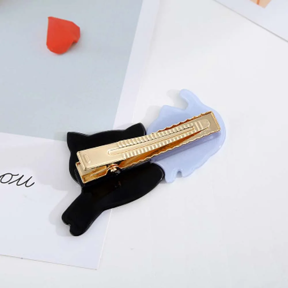 Модная женская заколка для волос с милым котом акриловая маленьких девочек