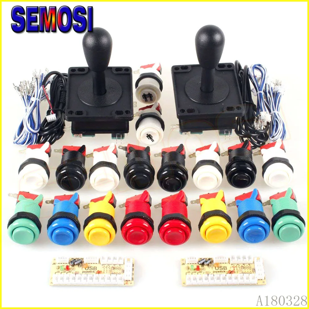 Комплект аркадный джойстик Кнопка Happ стиль нулевой задержки USB энкодер для ПК