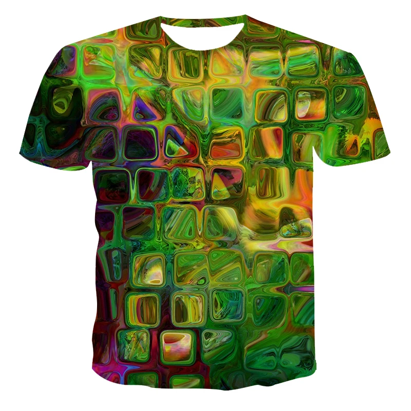 

2021 Skull 3D Printing Men's T-shirt Summer Fashion T-shirt Men's Breathable Streetwear Colorful Printed T-shirt