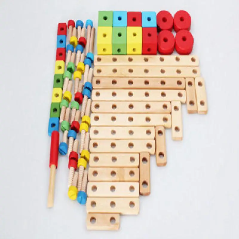 Игрушки Монтессори для малышей деревянная модель наборы сборки набор обучения