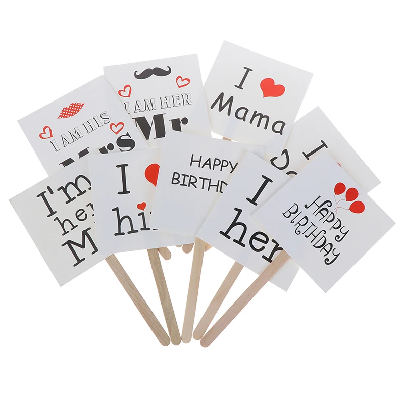 Счастливый День матери отца торт Топпер Вставка карты флажки для торта Наклейка