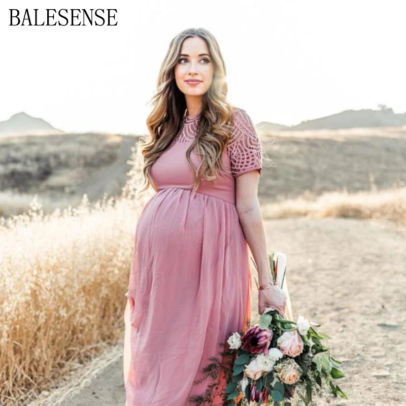 Кружевные шифоновые платья для беременных с коротким рукавом фотосессии платье