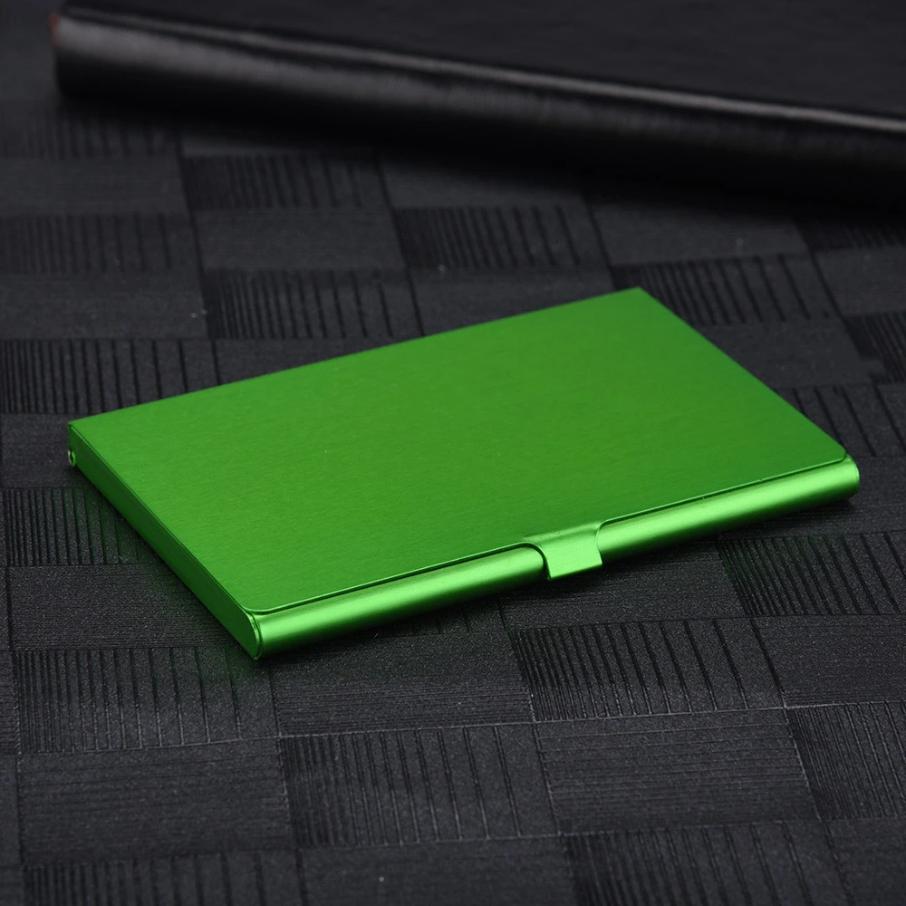 Тонкий деловой мужской Футляр для карт держатель Металлический футляр в клетку