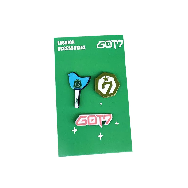 Светильник KPOP, эмалированные шпильки, дважды EXO GOT7 WANNA ONE SEVENTEEN, значки с логотипом, ювелирные аксессуары, подарок - Окраска металла: GOT7