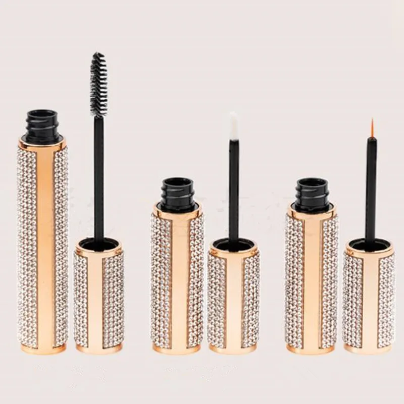 

10pcs Eyeliner Container Bottle Tube With Brush,Liquid Lip Gloss Bottle Applicator Mascara wand Refillable Tube