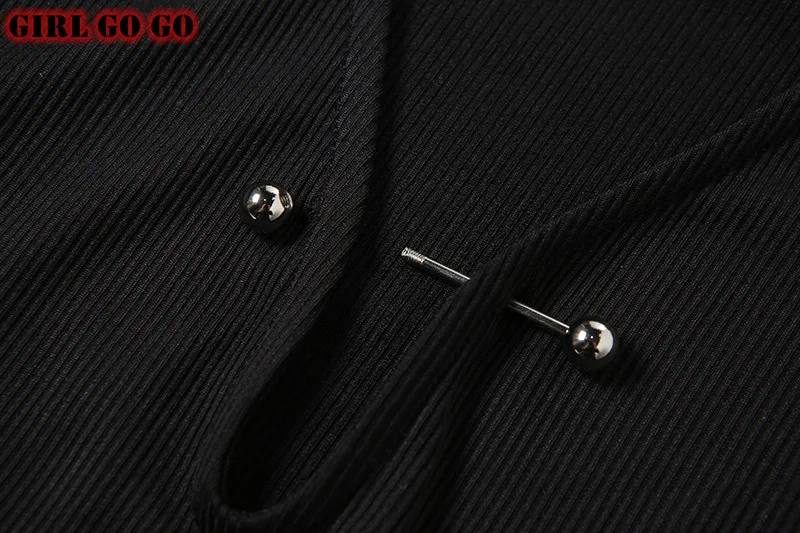 

black bodysuit women long sleeve choker hollow out bodycon jumpsuit rompers lace up cut out high waist outfits bandage Gothic