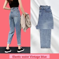 baggy mom jeans thin new style straight loose high waist daddy capri radish ankle length cargo pants women fall 2020 women