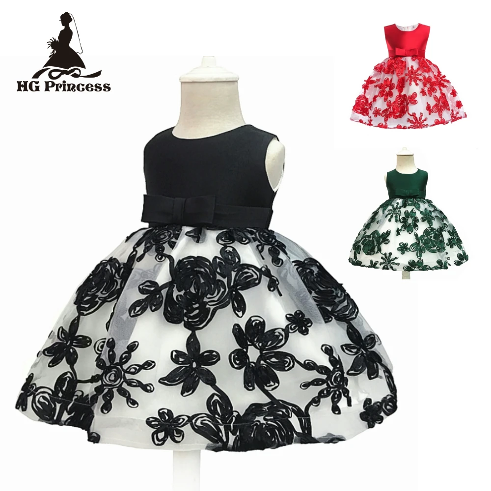 

Free Shipping Cotton Lining Infant Party Dresses 2021New Arrival Patchwork Baby Dress For 1 Year Girl BirthdayToddler Ball Gown