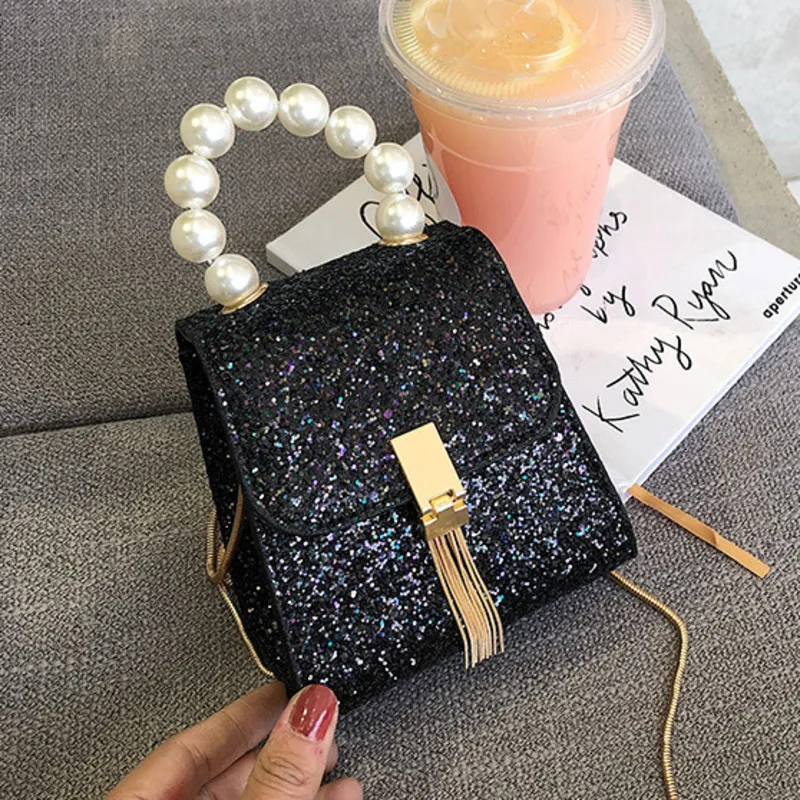 Жемчужная милая сумка через плечо для женщин 2020 роскошные сумки дизайнерская