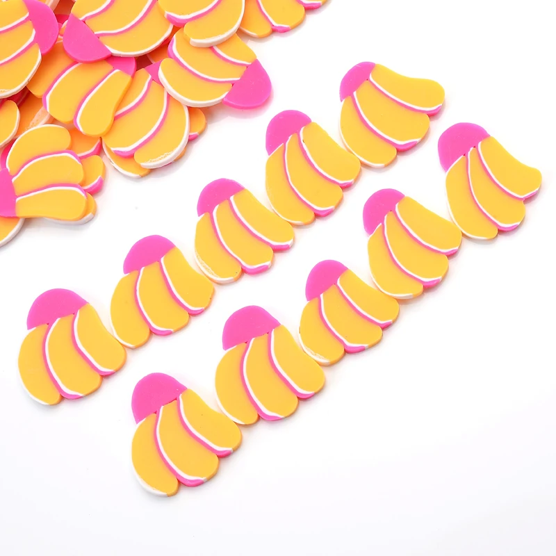 Бусины из глины в форме желтых фруктов 30 шт. 20 мм бусины для подвесок полимерной