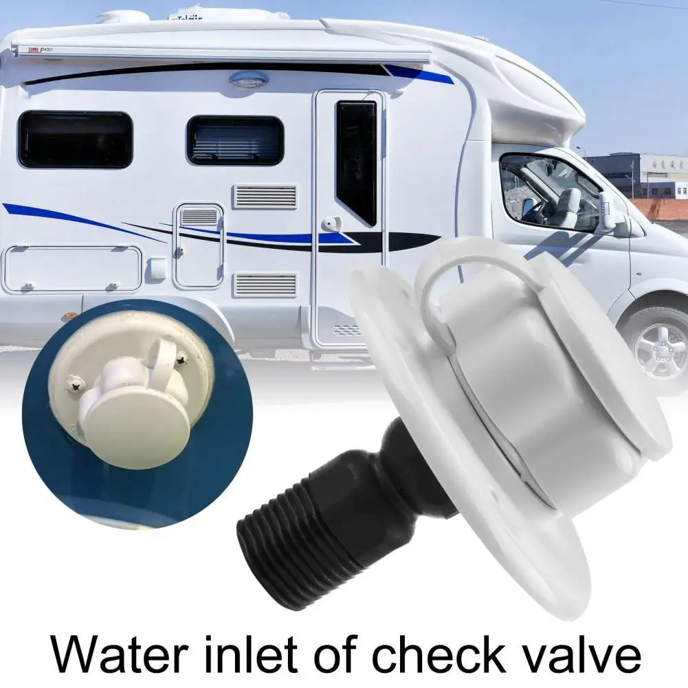 

Sturdy Excellent Fresh Water Fill Inlet Valve Hatch White Gravity Water Inlet Standard for Trailer