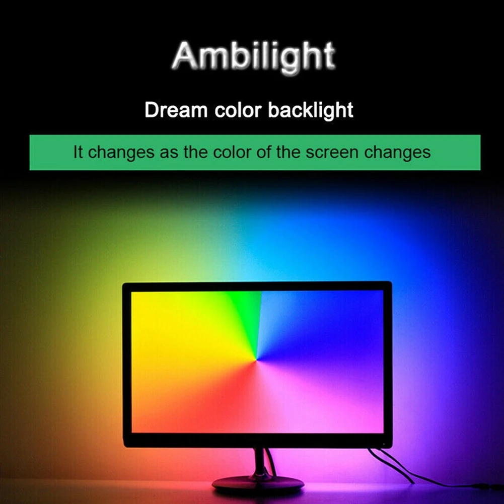 Светодиодный ленточный светильник WS2812 монитор экрана RGB USB компьютер для