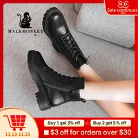 winter women ankle boots black platform 2021 fashion autumn warm fur motorcycle non slip waterproof female shoes chunky boots
