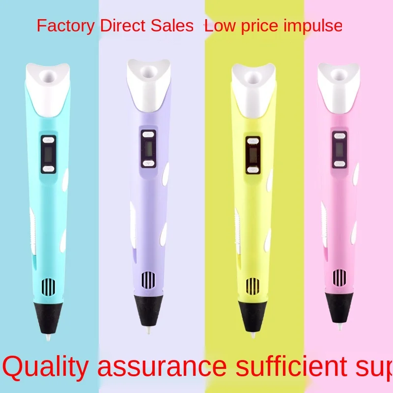

3D Printing Pen Digital Display Intelligent 3D Pen High Temperature 3D Graffiti Painting Pens with USB Educational Toys Gift