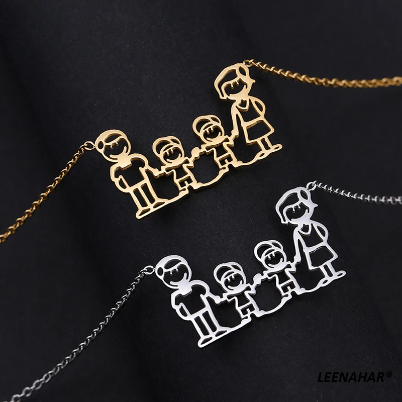 1 шт. ожерелье из нержавеющей стали для членов семьи ювелирные изделия мам