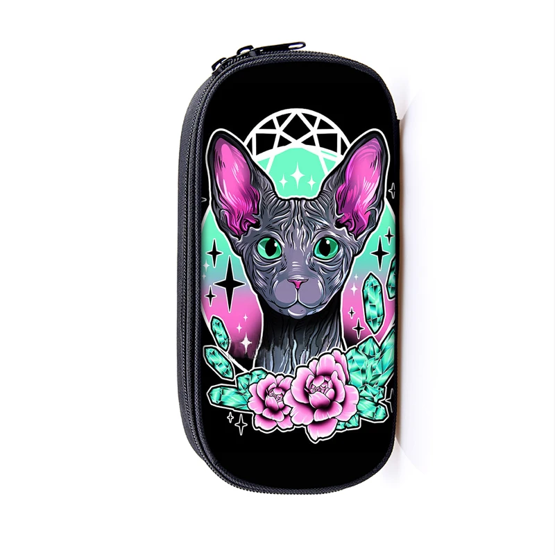 Симпатичные косметички в форме кота и сфинкса женская косметичка пенал для