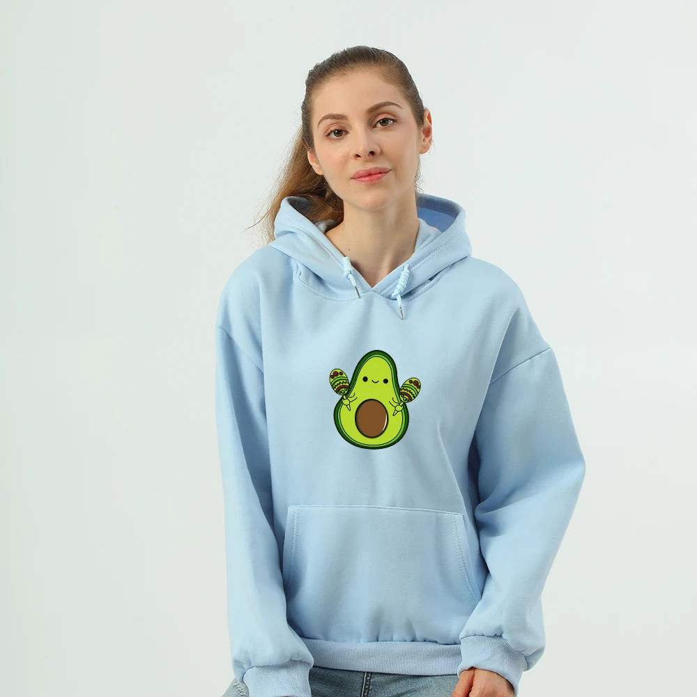 Футболка с забавным мультипликационным принтом Авокадо Толстовка для женщин Kpop