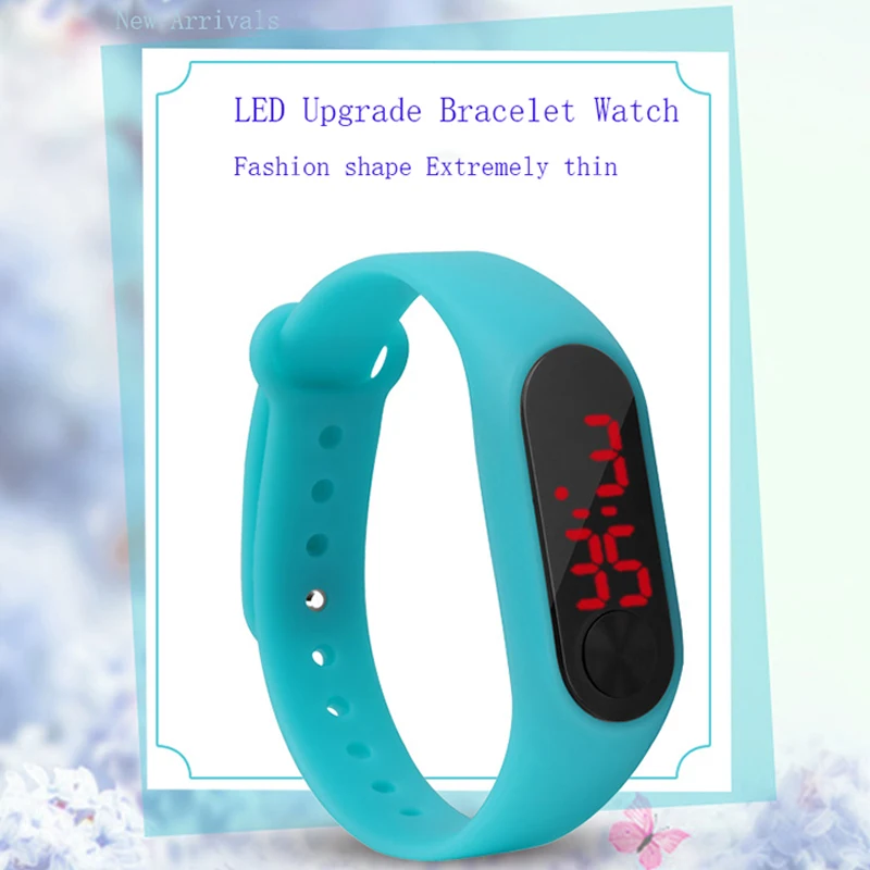 Часы светодиодные детские спортивные электронные цифровые наручные часы с