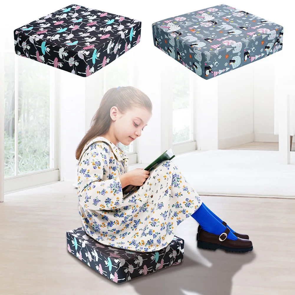 

Seat Cushion Portable Booster Seat Cushion Washable Printed Height Square Sponge Seat Pad For Toddler Kids Dining Charmingly