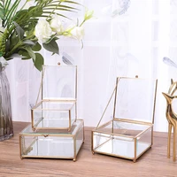 creative glass jewelry storage box dressing table decoration box display table furniture bedroom decoration glass container