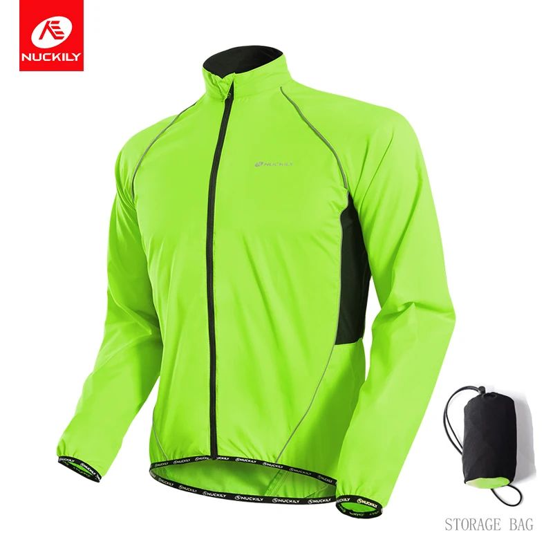 

NUCKILY Men's Coat Cycling Jacket Windbreaker Bicycle Jersey MTB Road Cycling Clothing Windproof Waterproof Long Bike Jersey