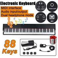 88 keys piano keyboard adjustable electronic keyboard musical synthesize controller professional instrument toy sustain pedal