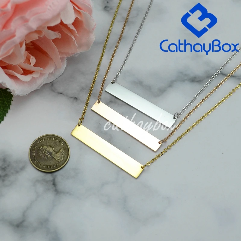 Женское ожерелье с подвеской из нержавеющей стали золотого цвета розового