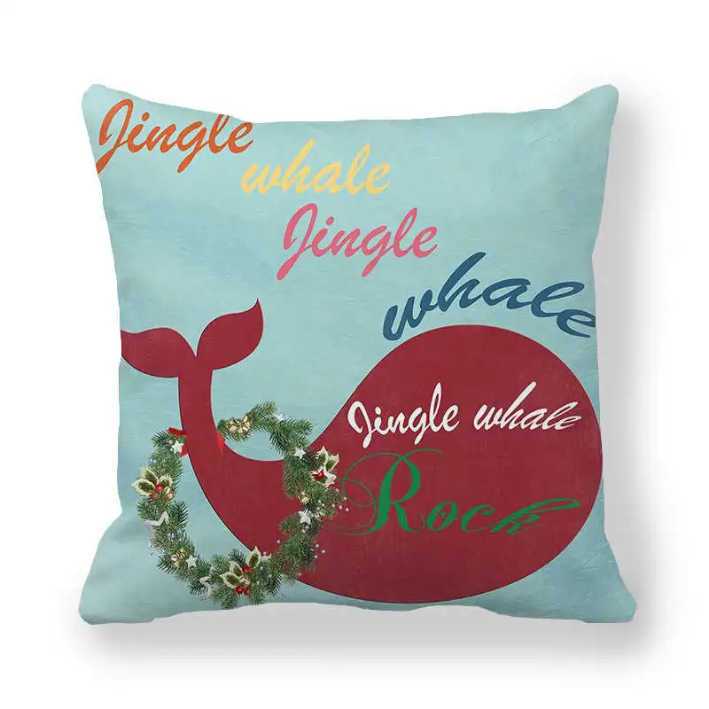 Новогоднее рождественское наволочка Золотой Лось офисный диван кровать подушка