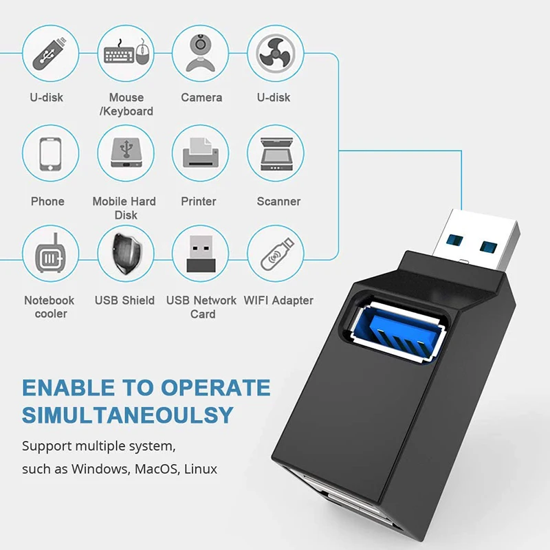 Onvian usb хаб 3 0 Мульти адаптер удлинитель для головок мини PLC сплиттер Порты dockFor ПК