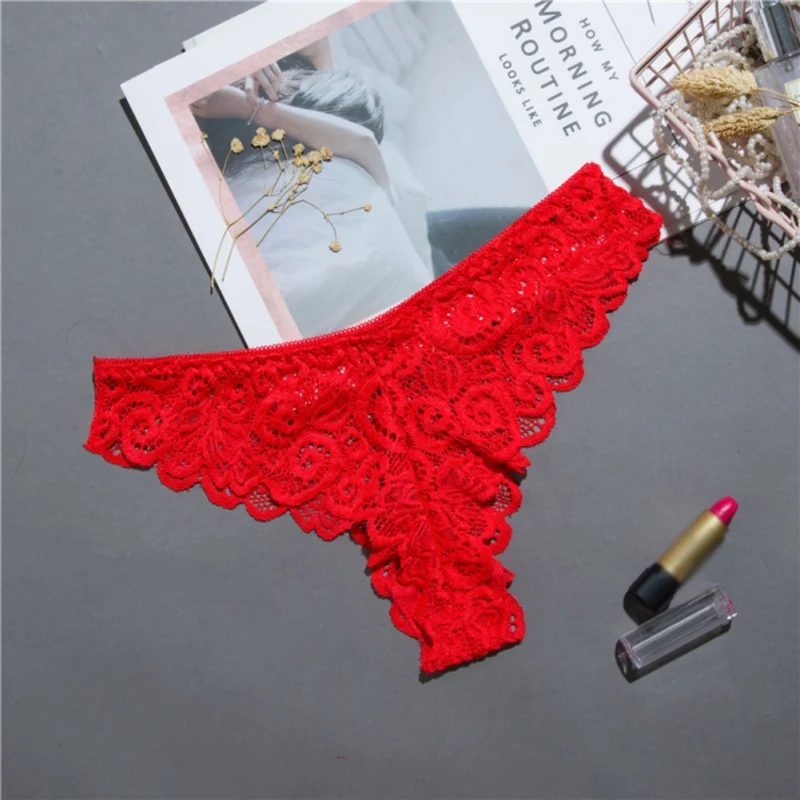 G-String Women Underpants Sexy Underwear Lace Comfortable Low Waist Perspective Thong Temptation Hollow Out | Тематическая одежда