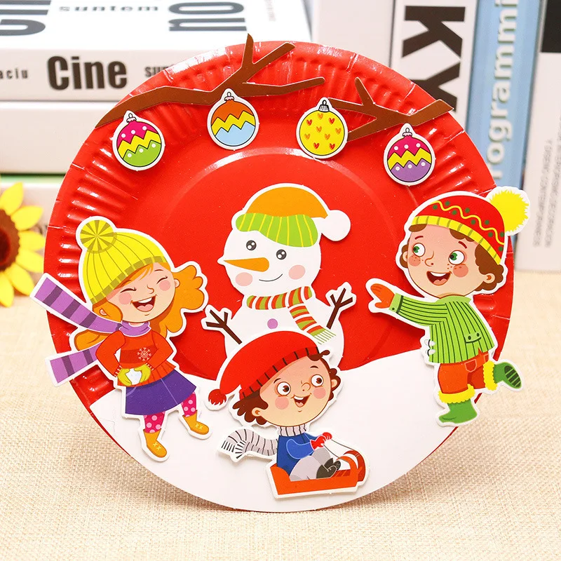 Christmas 3 EVA DIY мультфильм ремесла игрушки для детей ручной работы ремесло Животное Головоломка бумажный лоток картина рюкзак творческое Образование игрушка - Цвет: Christmas 3