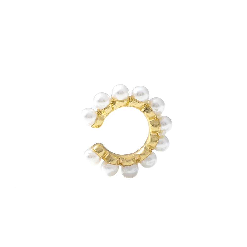 Женские ажурные серьги кольца Yhpup простые корейские Металлические золотистого