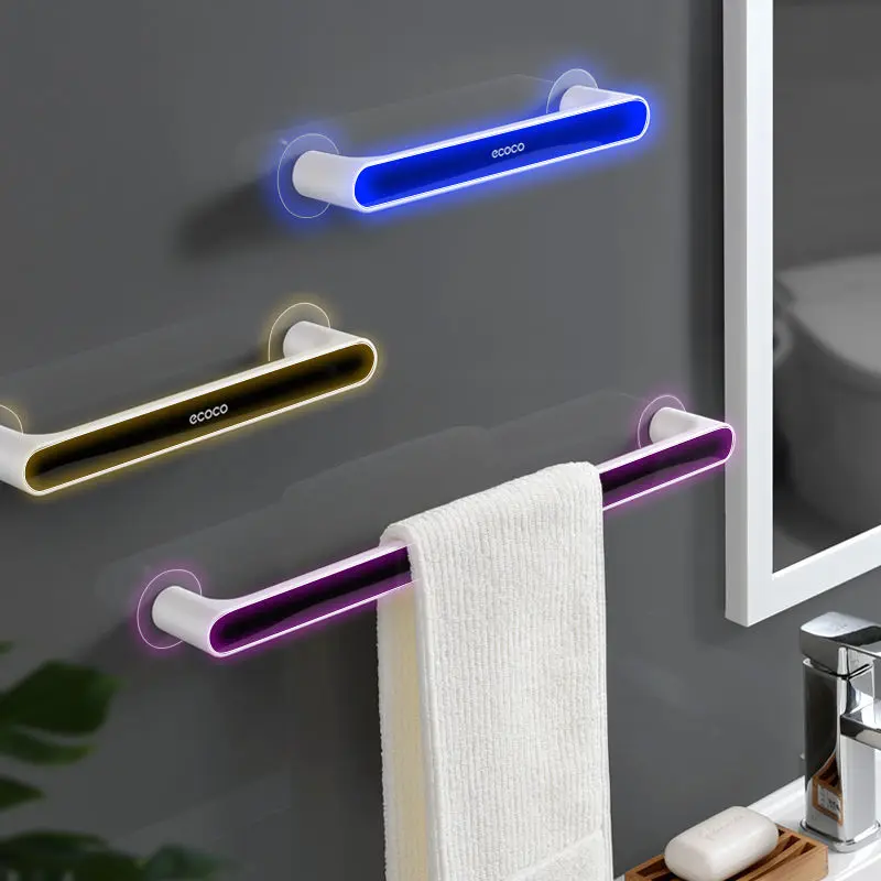 

Self-adhesive Towel Holder Rack Wall Mounted Towel Hanger Bathroom Organizer Towel Bar Shelf Bathroom Hook Kitchen Wipes Hanging