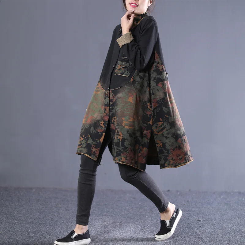 Max LuLu осенняя одежда Роскошные корейские женские готические уличные женские длинные Лоскутные тренчи повседневные Цветочные ветровки