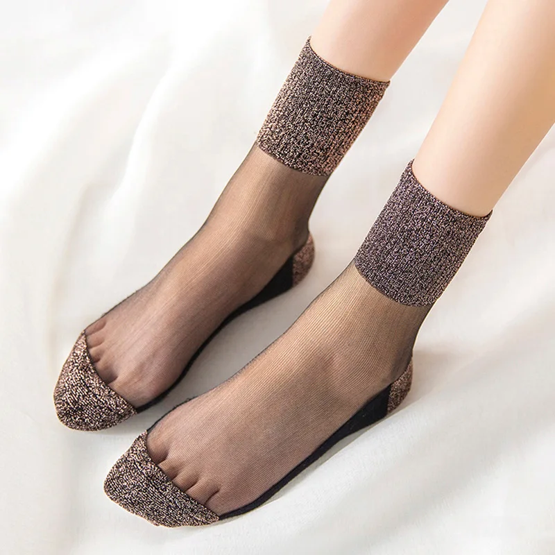 Moda Mulaya, женские кружевные летние короткие кружевные чулки, прозрачные фиолетовые стеклянные чулки, рождественский подарок, женские чулки для женщин - Цвет: 51243