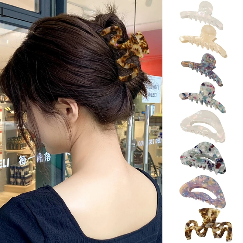 Новинка 2022 зажим для волос в виде черепаховой ракушки Асимметричный