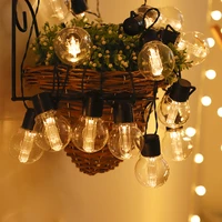 led g50 bulb solar energy string light outdoor garland street christmas decoration lamp for wedding home indoor holiday lighting
