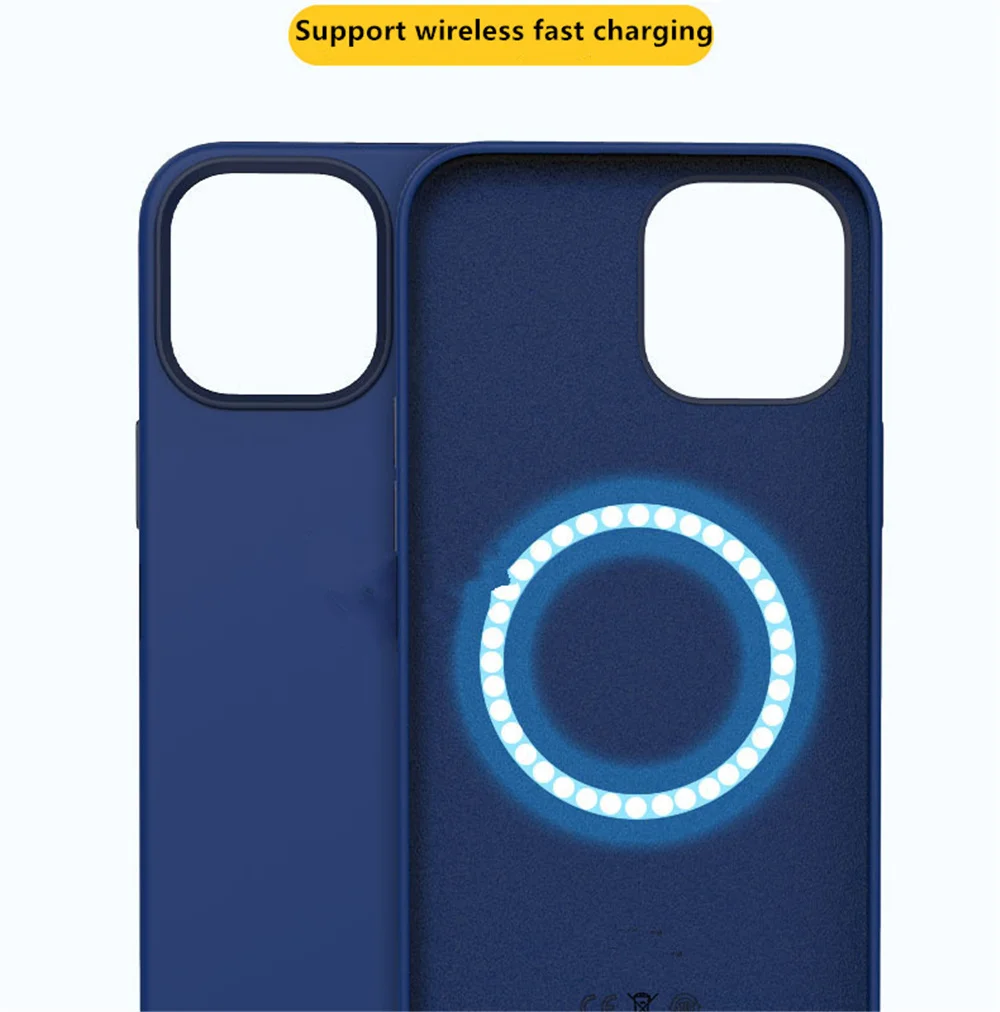 

For Magsafe Shockproof Phone Case Magnetic Wireless Charging Phone Case For iPhone 12 Pro Max Liquid Mini Silicone Animated Cas